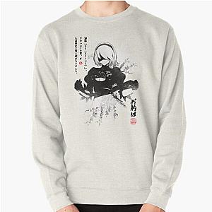 NieR:Automata 2B Japan Ink ニーア_オートマタ Pullover Sweatshirt RB2212