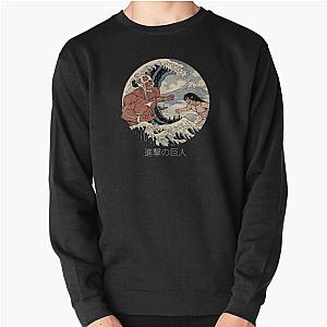 Attack on Titan Sweatshirts - Attack on Titan - Kanagawa Wave Pullover Sweatshirt RB2212