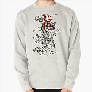 Traditional Japanese Dragon with Kanji Pullover Sweatshirt RB2212