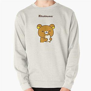 Rilakkuma Sweatshirts - Rilakkuma Eating Bread Pullover Sweatshirt RB2212