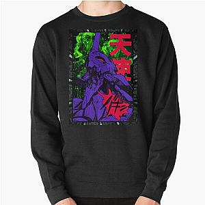 Evangelion Sweatshirts - Neon Cyber Genesis Nerv Evangelion Pullover Sweatshirt RB2212