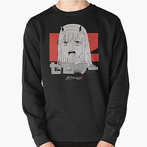 Darling In The Franxx Sweatshirts - Ｚｅｒｏ　Ｔｗｏ　０２　ゼロツー ｂｌａｃｋ　ｖｅｒｓｉｏｎ Pullover Sweatshirt RB2212