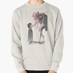 Darling In The Franxx Sweatshirts - Darling in the Franxx Hiro and Zero Two logo Pullover Sweatshirt RB2212