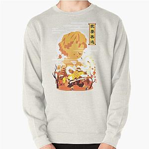 Demon Slayer Sweatshirts - Zenitsu Minimalist Pullover Sweatshirt RB2212