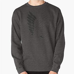 Attack on Titan Sweatshirts - Attack on Titan: Wings Of Freedom Logo (Dark) Pullover Sweatshirt RB2212