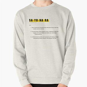 Banana Fish Sweatshirts - Banana Fish SAYONARA Definition Design Pullover Sweatshirt RB2212