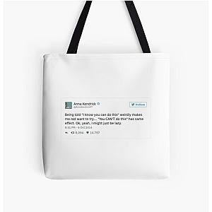 Anna Kendrick tweet All Over Print Tote Bag