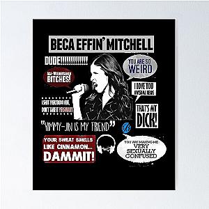 Beca Mitchell Pitch Perfect Anna Kendrick Bechloe Movie Music Actor Has A Good Looking Face Bu Poster