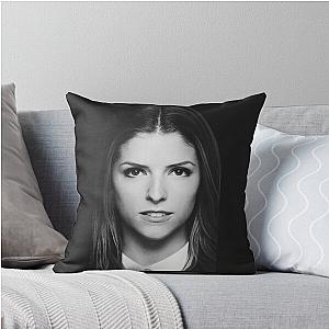 Anna Kendrick Greyscale Throw Pillow