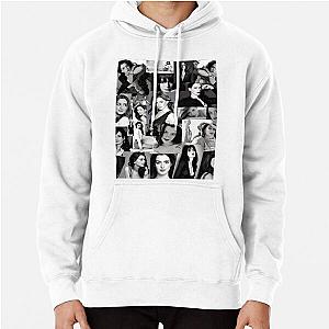 Anne Hathaway Photo Collage Black and White Aesthetics Pullover Hoodie