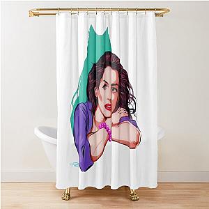 Anne Hathaway Shower Curtain Illustrated by Paul Cemmick