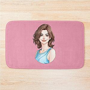 Anne Hathaway Cartoon Bath Mat