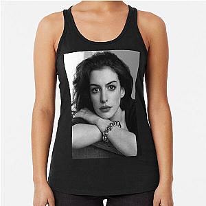 Anne Hathaway Poster Racerback Tank Top