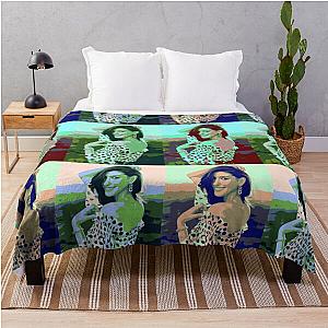 Anne Hathaway Pop Art Throw Blanket