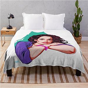 Anne Hathaway Illustration by Paul Cemmick Throw Blanket