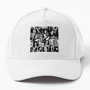 Anne Hathaway Assorted Photo Collage Black and White Aesthetics Baseball Cap