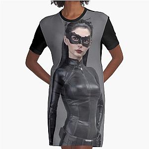 Anne Hathaway Illustration Graphic T-Shirt Dress