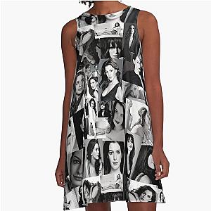 Anne Hathaway Photo Collage - Black Aesthetics A-Line Dress