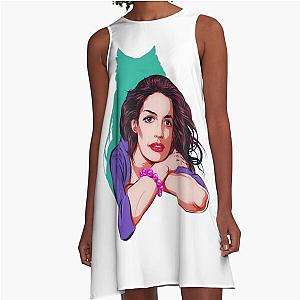 Anne Hathaway An illustration by Paul Cemmick Line Dress