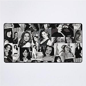 Anne Hathaway Photo Collage Black and White Aesthetics Desk Mat