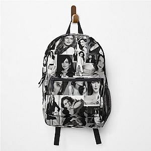 Anne Hathaway Photo Collage Black and White Backpack