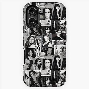 Anne Hathaway Photo Collage - Black and White Version iPhone Case