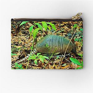 Anne Marie the Armadillo browsing for breakfast Zipper Pouch