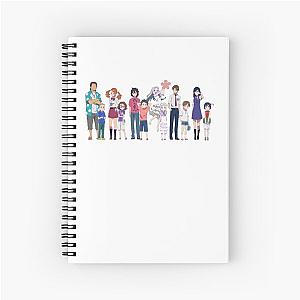 Anohana characters logo Spiral Notebook