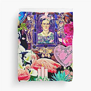 Frida Kahlo Love Collage Duvet Cover