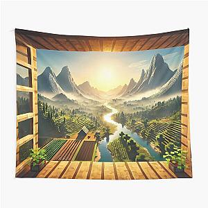 Window to an Other Minecraft Dimension Tapestry