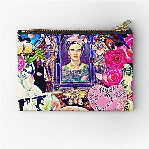 Frida Kahlo Collage Zipper Pouch