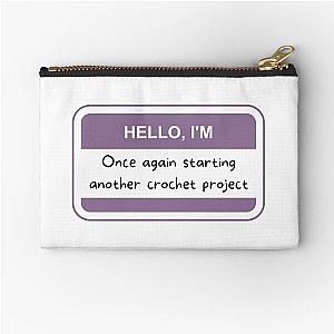 Hello, I'm Starting Another Crochet Project Zipper Pouch