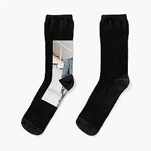 Ansel Elgort Metal Print Socks