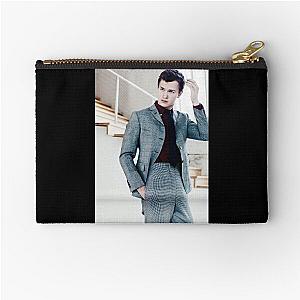 Ansel Elgort Metal Print Zipper Pouch