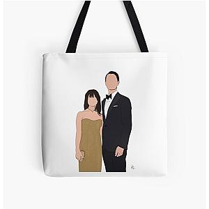 Ansel Elgort & Violetta Komyshan - red carpet All Over Print Tote Bag