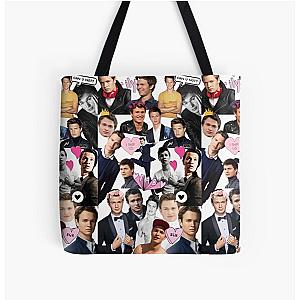 Ansel Elgort Collage All Over Print Tote Bag