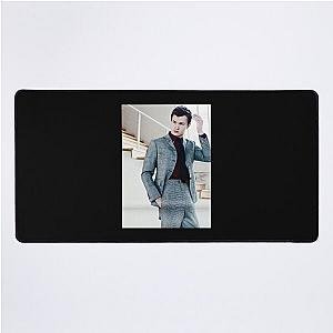 Ansel Elgort Metal Print Desk Mat