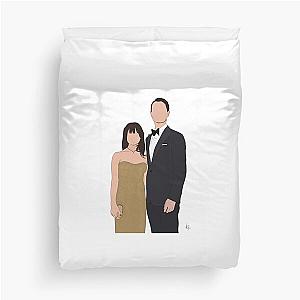 Ansel Elgort & Violetta Komyshan - red carpet Duvet Cover