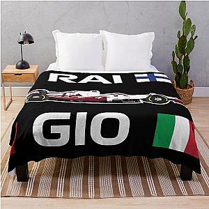 Alfa Romeo Racing F1 Team 2021 car C41 Kimi Raikkonen Antonio Giovinazzi Throw Blanket