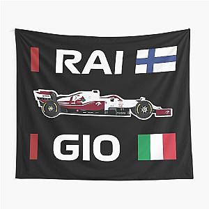 Alfa Romeo Racing ORLEN F1 Team 2021 car C41 Kimi Raikkonen Antonio Giovinazzi Tapestry