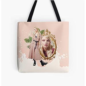 Anya Taylor-Joy Pink All Over Print Tote Bag