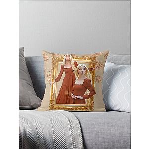 Anya Taylor-Joy Christmas Orange Throw Pillow