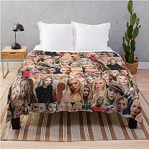 Anya Taylor-Joy collage Throw Blanket