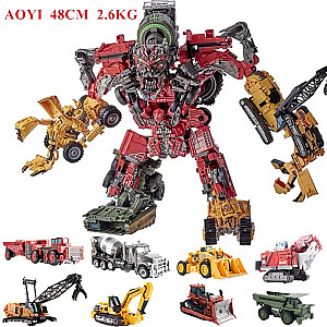 20cm AOYI 8 IN 1 Devastator Transformation Engineering Vehicles Mode Robot Car Toys
