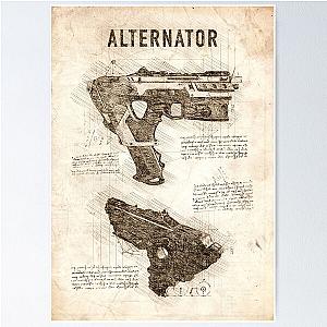 Apex Legends Alternator Weapon Sketch Poster