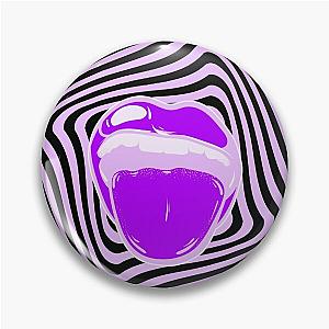 Hypnotic mouth Aphex twin trippy pattern crystal castles Pin