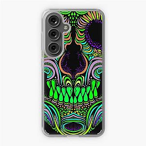 psychedelic skull Aphex twin trippy pattern crystal castles Samsung Galaxy Soft Case