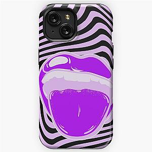 Hypnotic mouth Aphex twin trippy pattern crystal castles iPhone Tough Case