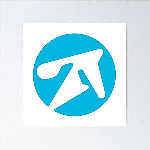 aphex twin alternative style logo in blue  Poster