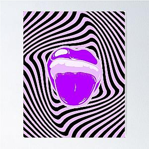 Hypnotic mouth Aphex twin trippy pattern crystal castles Poster